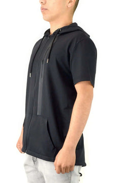 Men's Casual Short Sleeve Zip-up Hoodie Tops Bargain Buzz