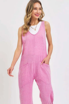 Mineral Washed Summer Jumpsuit Bargain Buzz