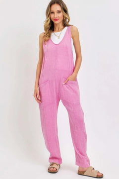 Mineral Washed Summer Jumpsuit Bargain Buzz