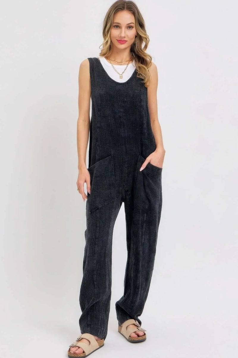 Mineral Washed Summer Jumpsuit Bargain Buzz