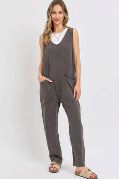 Mineral Washed Summer Jumpsuit Bargain Buzz