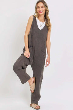 Mineral Washed Summer Jumpsuit Bargain Buzz