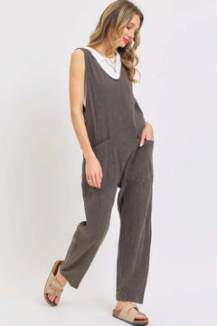 Mineral Washed Summer Jumpsuit Bargain Buzz