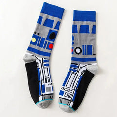 Movie Star Wars Men Socks Master Yoda Obi-Wan Kenobi Cosplay Socks Wookiee Jedi Knight Women Socks 1Pair Autumn Winter Stocking