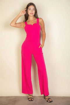 Notched neck cami jumpsuit Bargain Buzz