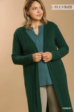 Open Front Long Body Cardigan ccwholesaleclothing