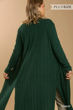 Open Front Long Body Cardigan ccwholesaleclothing