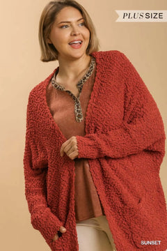 Open Front Oversized Cardigan Sweater With Pockets Bargain Buzz