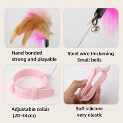 Pets Collar Kitten Playing Teaser Wand Bargain Buzz