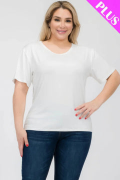 Plus Size Basic Short Sleeve T-shirt Bargain Buzz