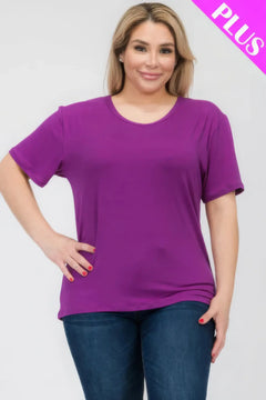 Plus Size Basic Short Sleeve T-shirt Bargain Buzz