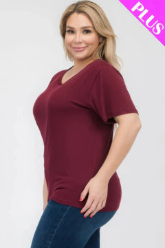 Plus Size Basic Short Sleeve T-shirt Bargain Buzz