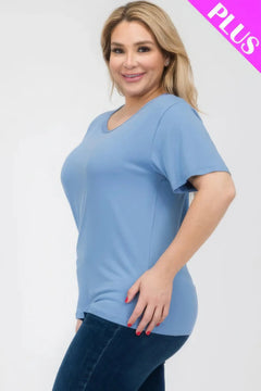 Plus Size Basic Short Sleeve T-shirt Bargain Buzz