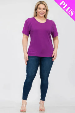 Plus Size Basic Short Sleeve T-shirt Bargain Buzz