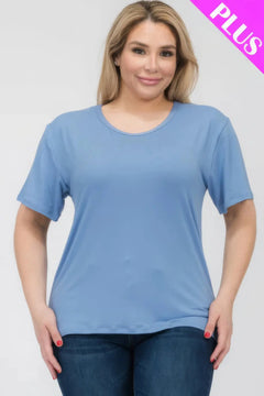 Plus Size Basic Short Sleeve T-shirt Bargain Buzz