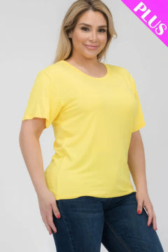 Plus Size Basic Short Sleeve T-shirt Bargain Buzz