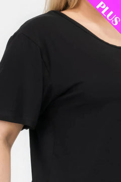 Plus Size Basic Short Sleeve T-shirt Bargain Buzz