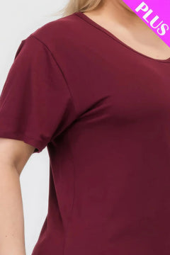 Plus Size Basic Short Sleeve T-shirt Bargain Buzz