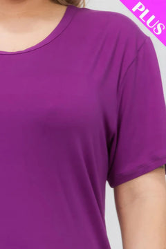 Plus Size Basic Short Sleeve T-shirt Bargain Buzz