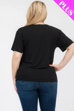 Plus Size Basic Short Sleeve T-shirt Bargain Buzz