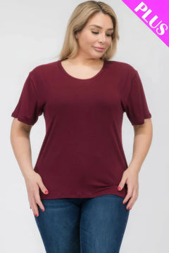 Plus Size Basic Short Sleeve T-shirt Bargain Buzz