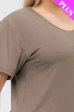 Plus Size Basic Short Sleeve T-shirt Bargain Buzz