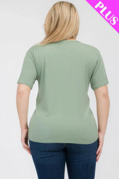 Plus Size Basic Short Sleeve T-shirt Bargain Buzz