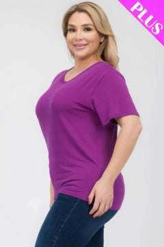 Plus Size Basic Short Sleeve T-shirt Bargain Buzz