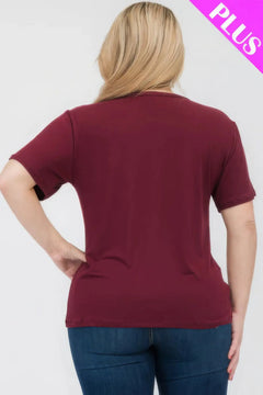 Plus Size Basic Short Sleeve T-shirt Bargain Buzz