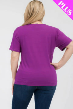 Plus Size Basic Short Sleeve T-shirt Bargain Buzz