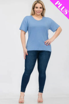 Plus Size Basic Short Sleeve T-shirt Bargain Buzz