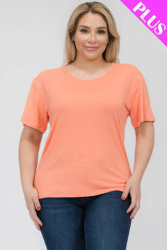 Plus Size Basic Short Sleeve T-shirt Bargain Buzz