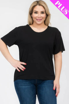 Plus Size Basic Short Sleeve T-shirt Bargain Buzz