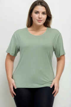 Plus Size Basic Short Sleeve T-shirt Bargain Buzz