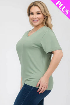 Plus Size Basic Short Sleeve T-shirt Bargain Buzz