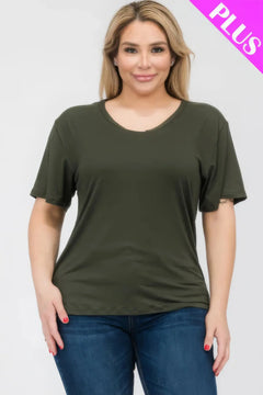 Plus Size Basic Short Sleeve T-shirt Bargain Buzz