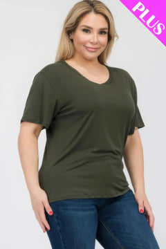 Plus Size Basic Short Sleeve T-shirt Bargain Buzz