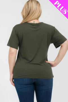 Plus Size Basic Short Sleeve T-shirt Bargain Buzz