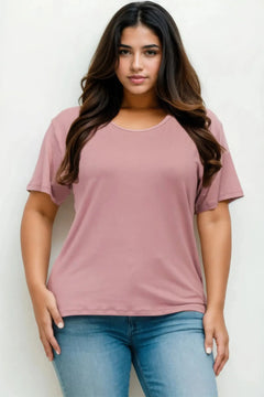 Plus Size Basic Short Sleeve T-shirt Bargain Buzz