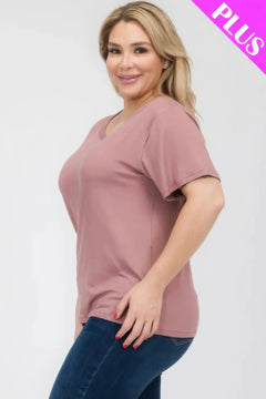 Plus Size Basic Short Sleeve T-shirt Bargain Buzz