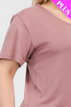 Plus Size Basic Short Sleeve T-shirt Bargain Buzz