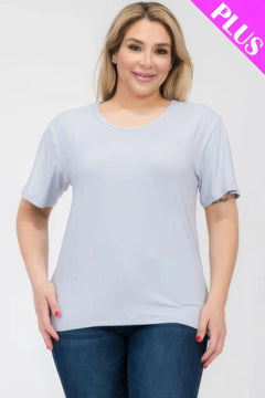 Plus Size Basic Short Sleeve T-shirt Bargain Buzz