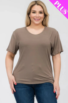 Plus Size Basic Short Sleeve T-shirt Bargain Buzz