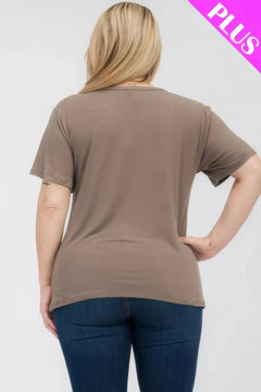 Plus Size Basic Short Sleeve T-shirt Bargain Buzz