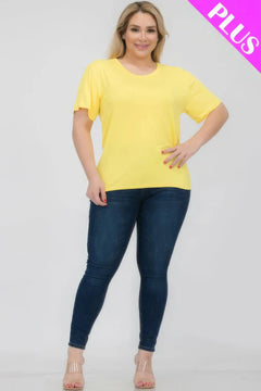 Plus Size Basic Short Sleeve T-shirt Bargain Buzz