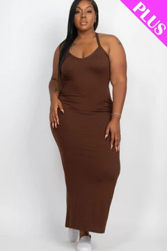 Plus Size Racer Back Maxi Dress ccwholesaleclothing