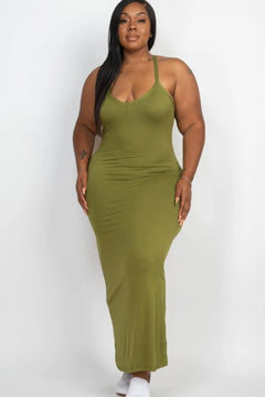 Plus Size Racer Back Maxi Dress ccwholesaleclothing