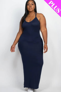 Plus Size Racer Back Maxi Dress ccwholesaleclothing