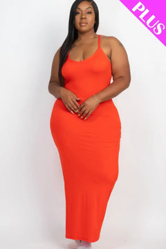 Plus Size Racer Back Maxi Dress ccwholesaleclothing