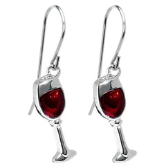 Red Wine Goblets Stud Earrings Bargain Buzz